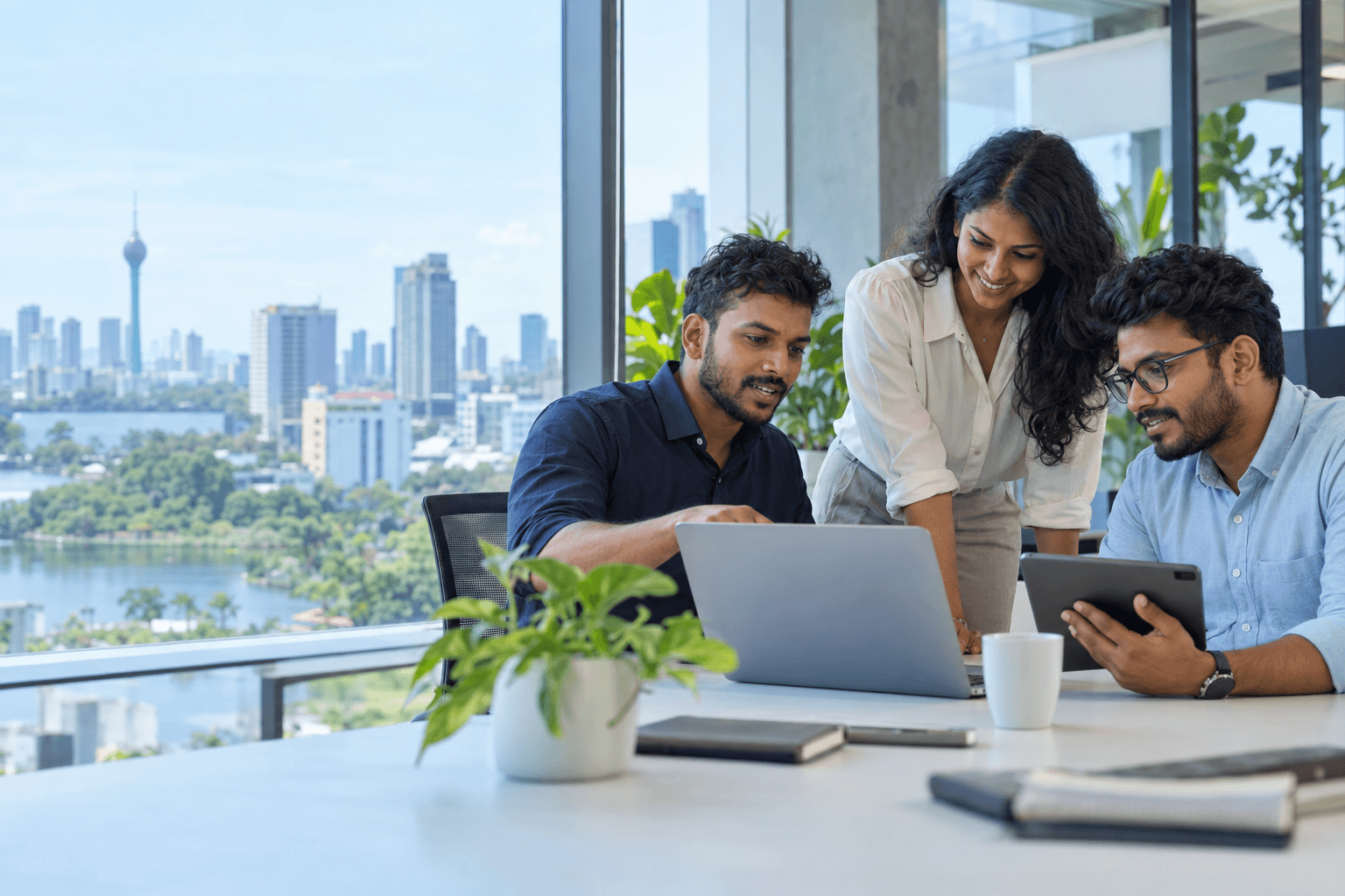 Sri Lankan professionals collaborating on web & software development